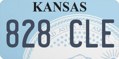 KS license plate 828CLE