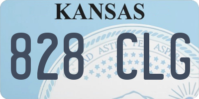 KS license plate 828CLG