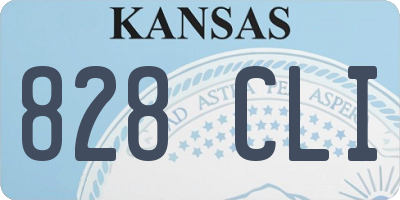 KS license plate 828CLI