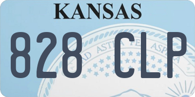 KS license plate 828CLP