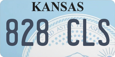KS license plate 828CLS