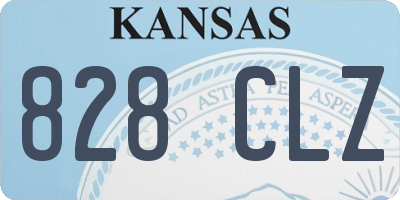 KS license plate 828CLZ