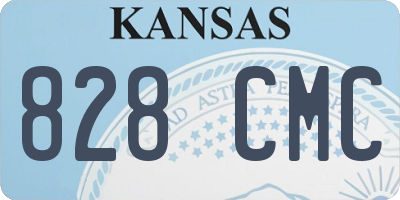 KS license plate 828CMC