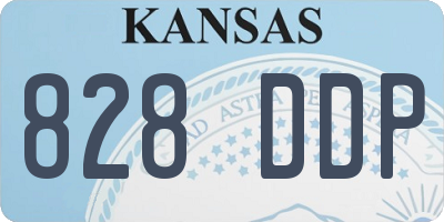 KS license plate 828DDP