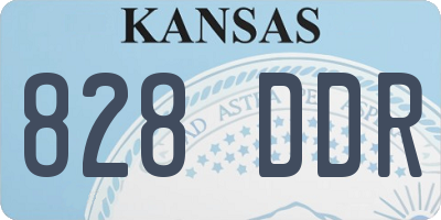 KS license plate 828DDR