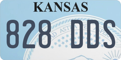 KS license plate 828DDS