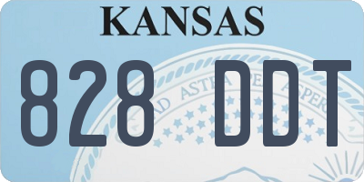 KS license plate 828DDT