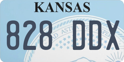 KS license plate 828DDX
