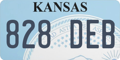 KS license plate 828DEB