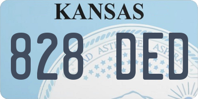 KS license plate 828DED