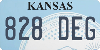 KS license plate 828DEG