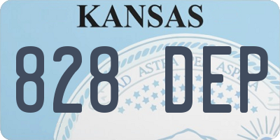 KS license plate 828DEP