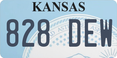 KS license plate 828DEW