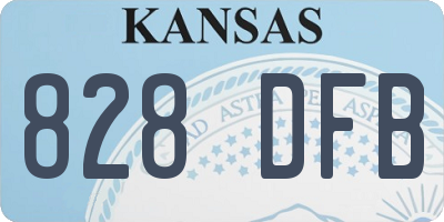 KS license plate 828DFB