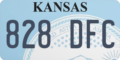 KS license plate 828DFC