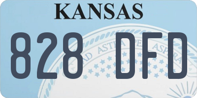 KS license plate 828DFD