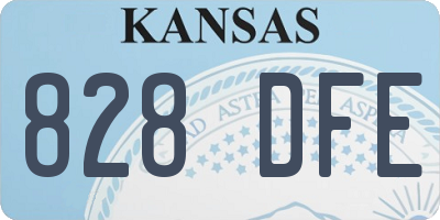 KS license plate 828DFE