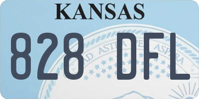 KS license plate 828DFL