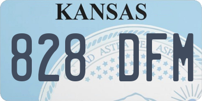 KS license plate 828DFM