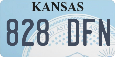 KS license plate 828DFN