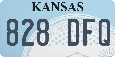 KS license plate 828DFQ