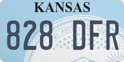 KS license plate 828DFR
