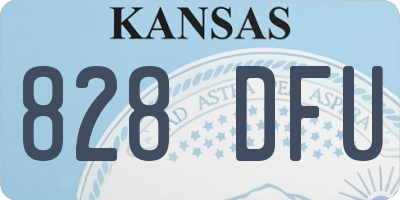 KS license plate 828DFU