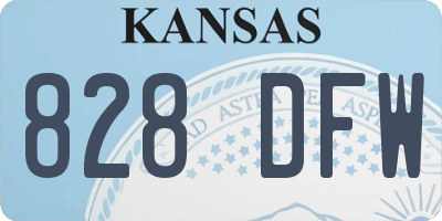 KS license plate 828DFW