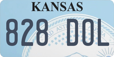 KS license plate 828DOL