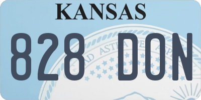 KS license plate 828DON