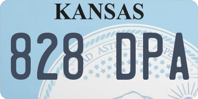 KS license plate 828DPA