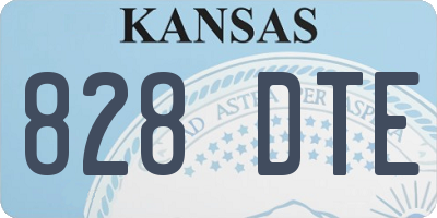 KS license plate 828DTE