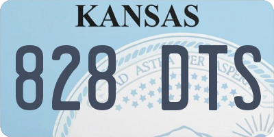 KS license plate 828DTS