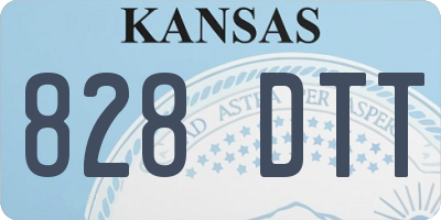 KS license plate 828DTT