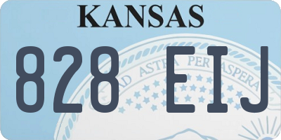 KS license plate 828EIJ