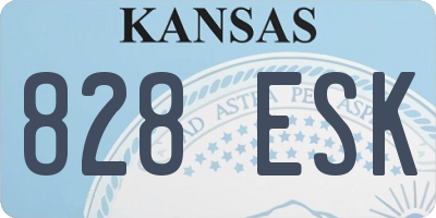 KS license plate 828ESK
