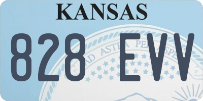KS license plate 828EVV