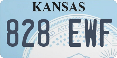 KS license plate 828EWF