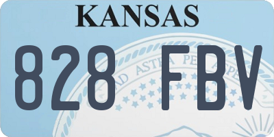 KS license plate 828FBV