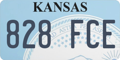 KS license plate 828FCE