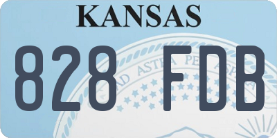 KS license plate 828FDB