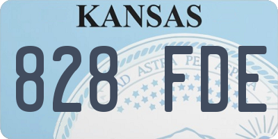 KS license plate 828FDE