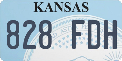 KS license plate 828FDH