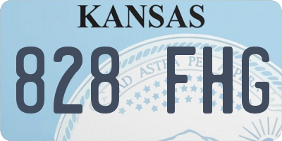 KS license plate 828FHG