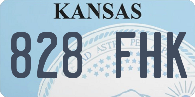 KS license plate 828FHK