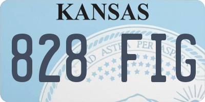 KS license plate 828FIG