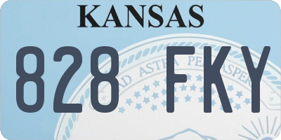 KS license plate 828FKY