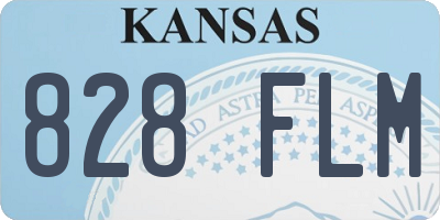 KS license plate 828FLM