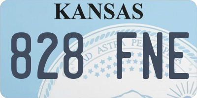 KS license plate 828FNE