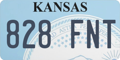 KS license plate 828FNT